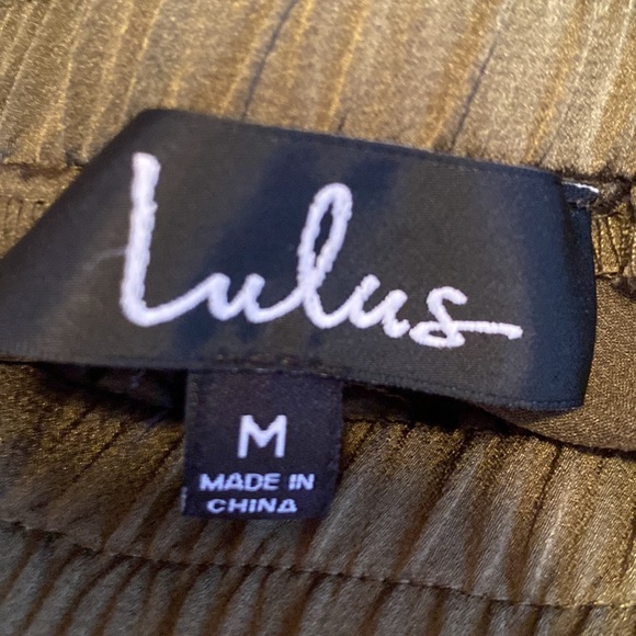 • LULUS• Nieva Olive Green Satin Strapless Cargo Jumpsuit Size medium - Picture 7 of 10